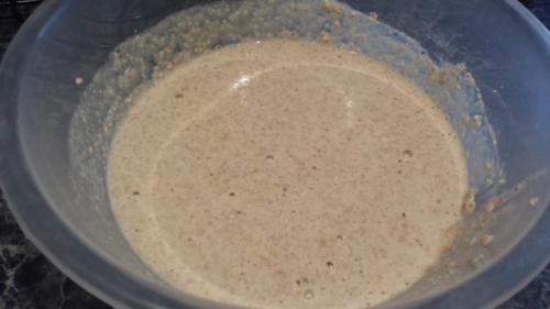 The banana pancake mix. I did blitz the oats so the pancakes were smoother