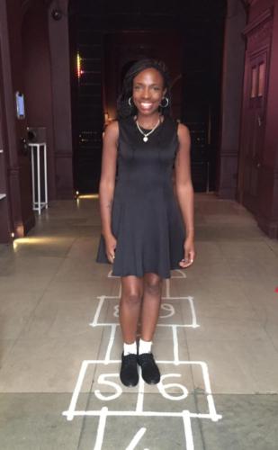 Cute dress and loafers combo